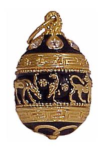 Buy Faberge-Style Egg Pendant "Egyptian Motif"  at GoldenCockerel.com