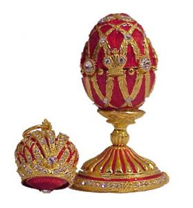 Buy Faberge-Style Egg Pendant "Large Locket with Crown"  at GoldenCockerel.com