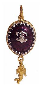 Buy Faberge-Style Egg Pendant "Angel Charm Egg"  at GoldenCockerel.com