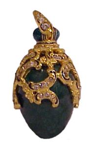 Buy Faberge-Style Egg Pendant "Large Stone Egg with Gold Scrolls"  at GoldenCockerel.com