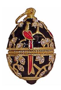 Buy Faberge-Style Egg Pendant "Bird of Paradise"  at GoldenCockerel.com
