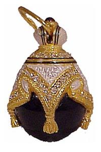 Buy Faberge-Style Egg Pendant "Round Stone w/Tassels"  at GoldenCockerel.com
