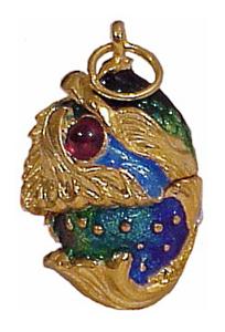 Buy Faberge-Style Egg Pendant "Ornate Fish"  at GoldenCockerel.com