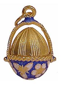 Buy Faberge-Style Egg Pendant "Basket with Gold Egg"  at GoldenCockerel.com