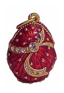 Buy Faberge-Style Egg Pendant "Crystal Ribbon Egg"  at GoldenCockerel.com