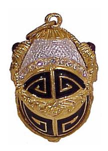 Buy Faberge-Style Egg Pendant "Classical" at GoldenCockerel.com
