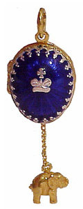 Buy Faberge-Style Egg Pendant "Elephant Charm Locket" at GoldenCockerel.com