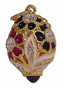 Buy Faberge-Style Egg Pendant "Reticulated Garden Spledour" at GoldenCockerel.com