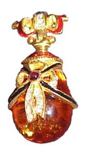 Buy Faberge-Style Egg Pendant "Stone Egg with Jeweled Enamel Bow" at GoldenCockerel.com