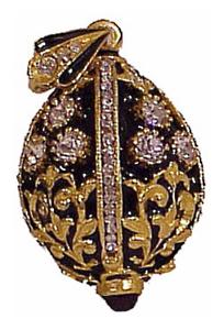 Buy Faberge-Style Egg Pendant "Crystal Mums" at GoldenCockerel.com