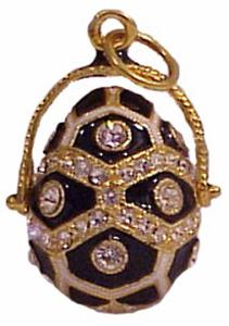 Buy Faberge-Style Egg Pendant "Honeycomb on Frame" at GoldenCockerel.com