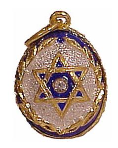 Buy Faberge-Style Egg Pendant "Star of David" at GoldenCockerel.com