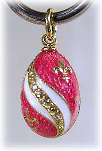 Buy Faberge-Style Egg Pendant "Pink with Fleur-De-Lis" at GoldenCockerel.com