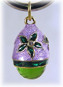 Buy Faberge-Style Egg Pendant "Purple and Green Crystal" at GoldenCockerel.com