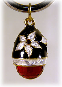 Buy Faberge-Style Egg Pendant "Black and Red Crystal" at GoldenCockerel.com
