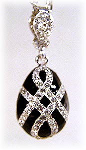 Buy Faberge-Style Egg Pendant "Black Beauty" at GoldenCockerel.com