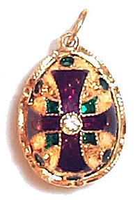 Buy Faberge-Style Egg Pendant "Maltese Cross" at GoldenCockerel.com