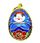 Buy Faberge-Style Egg Pendant "Matryoshka" at GoldenCockerel.com