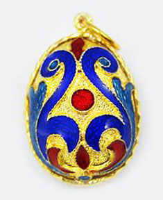 Buy Faberge-Style Egg Pendant "Ruckert's Palette" at GoldenCockerel.com