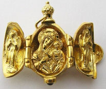 Buy Faberge-Style Pendant - "Icon Locket" at GoldenCockerel.com