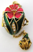 Buy Faberge-Style Pendant - "Flor de Maga w/ Coqui Locket" at GoldenCockerel.com