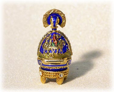 Buy Faberge-Style Egg Pendant "Nativity Locket" at GoldenCockerel.com