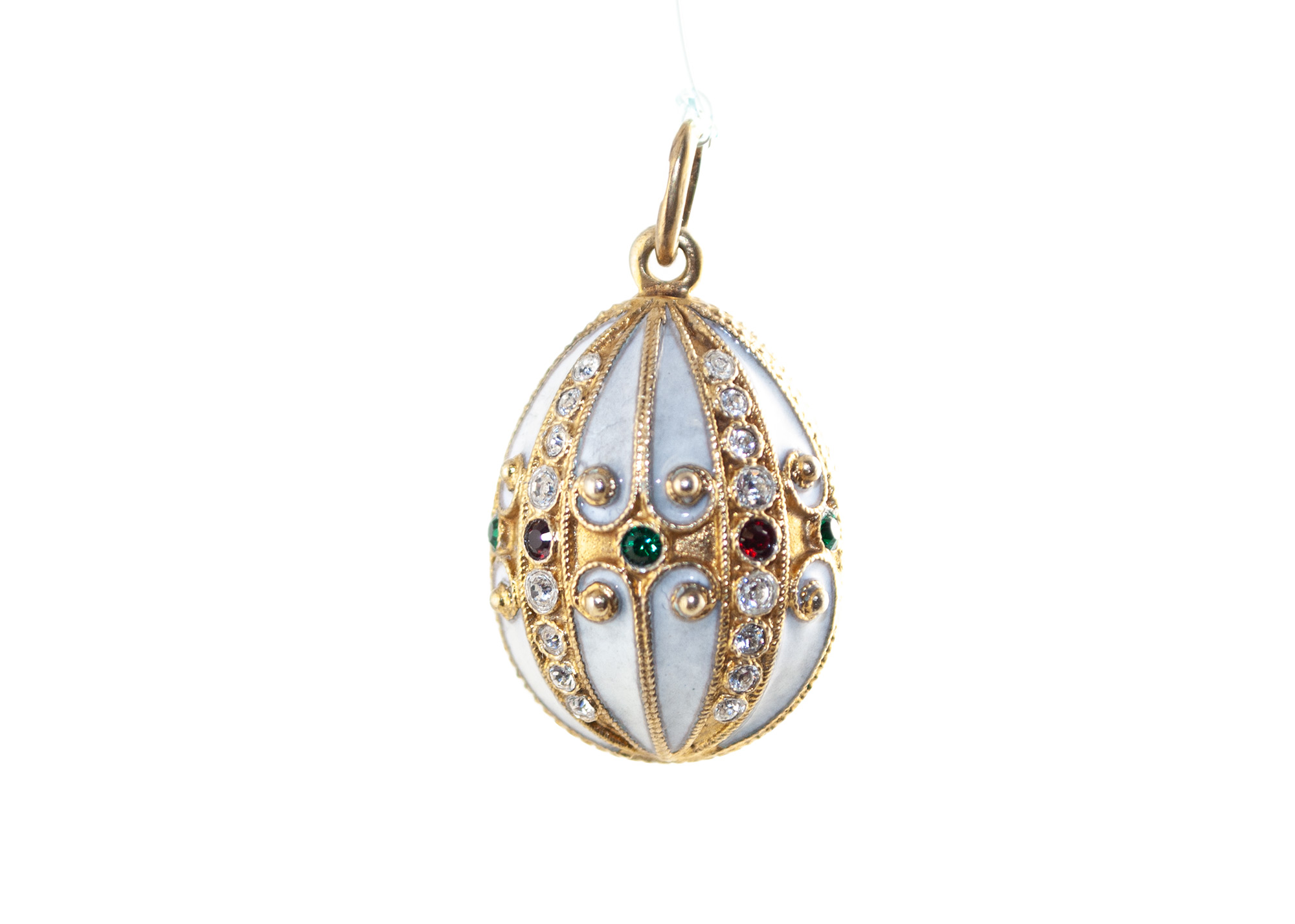 Buy White Carousel Gem Pendant at GoldenCockerel.com