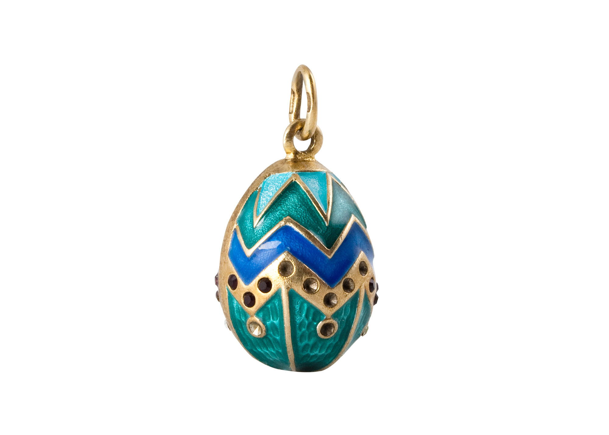 Buy Faberge-Style Egg Pendant "Harlequin Balloon" at GoldenCockerel.com