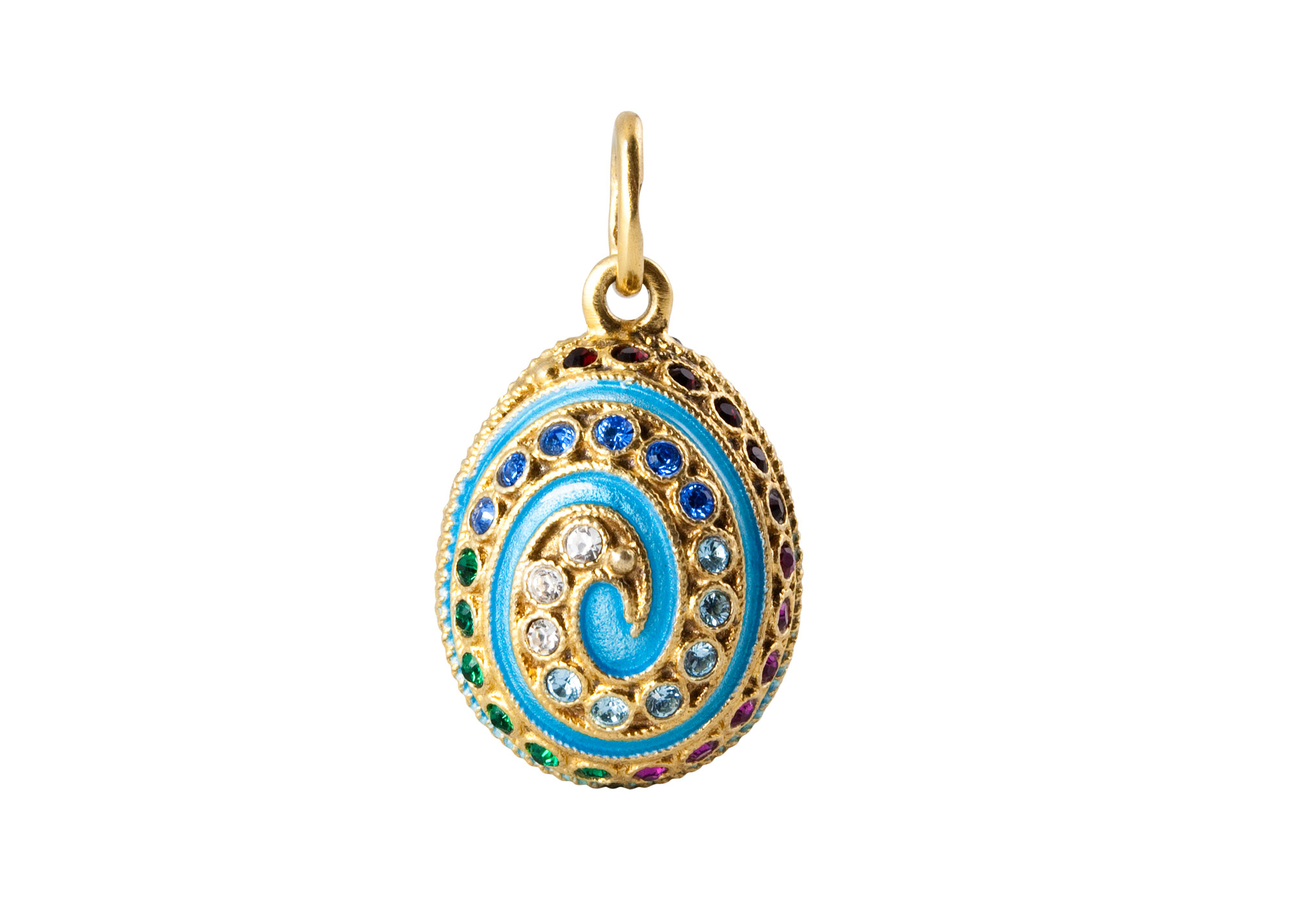 Buy Sky-Blue Swirl Pendant .75" at GoldenCockerel.com