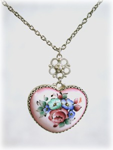 Buy Heart Finift Necklace - Assorted Colors at GoldenCockerel.com