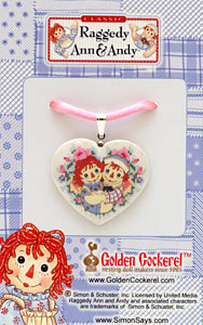 Buy RAGGEDY ANN & ANDY Sweetheart Pendant  at GoldenCockerel.com