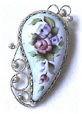 Buy Russian Motif Finift Brooch - Assorted Colors at GoldenCockerel.com