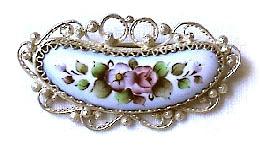 Buy Rasvet Finift Brooch - Assorted Colors at GoldenCockerel.com