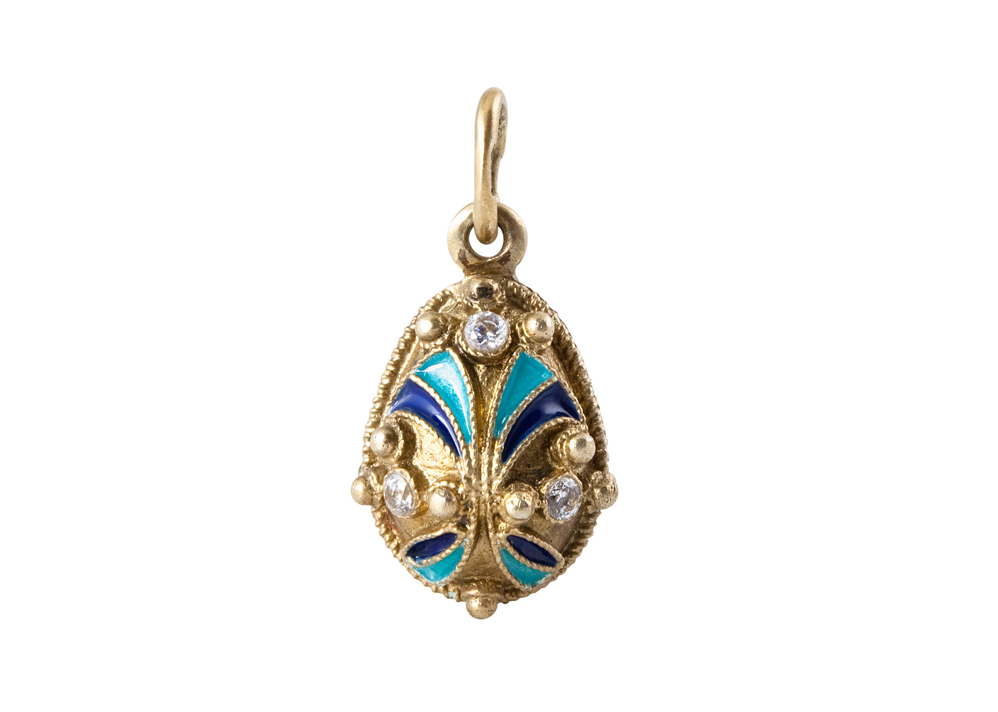 Buy Aqua & Blue Fanfare Pendant on Gold Field at GoldenCockerel.com