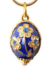 Buy Faberge-Style Egg Pendant "Crystal Edelweiss"  at GoldenCockerel.com