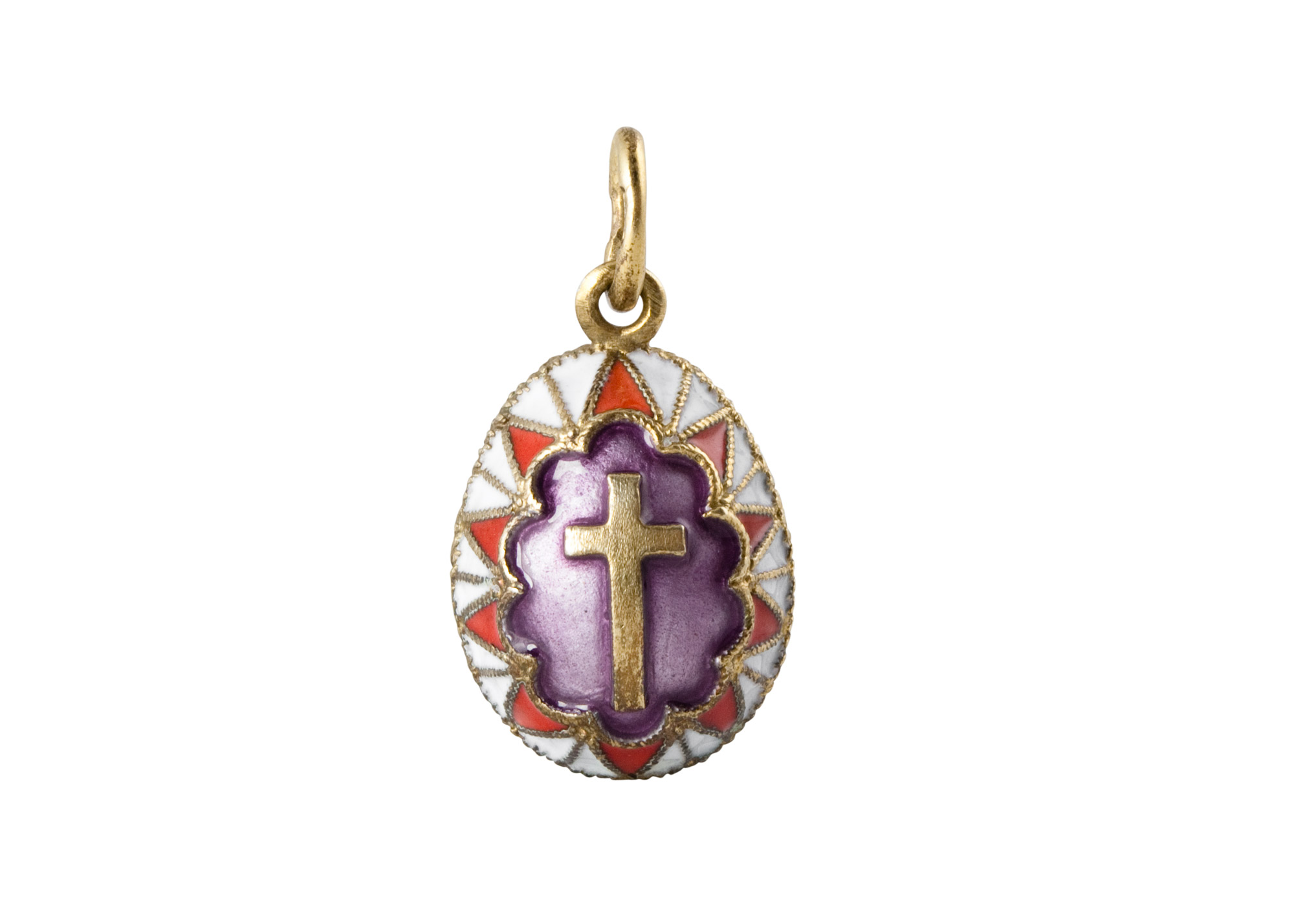 Buy Egg Pendant with Gold Cross at GoldenCockerel.com