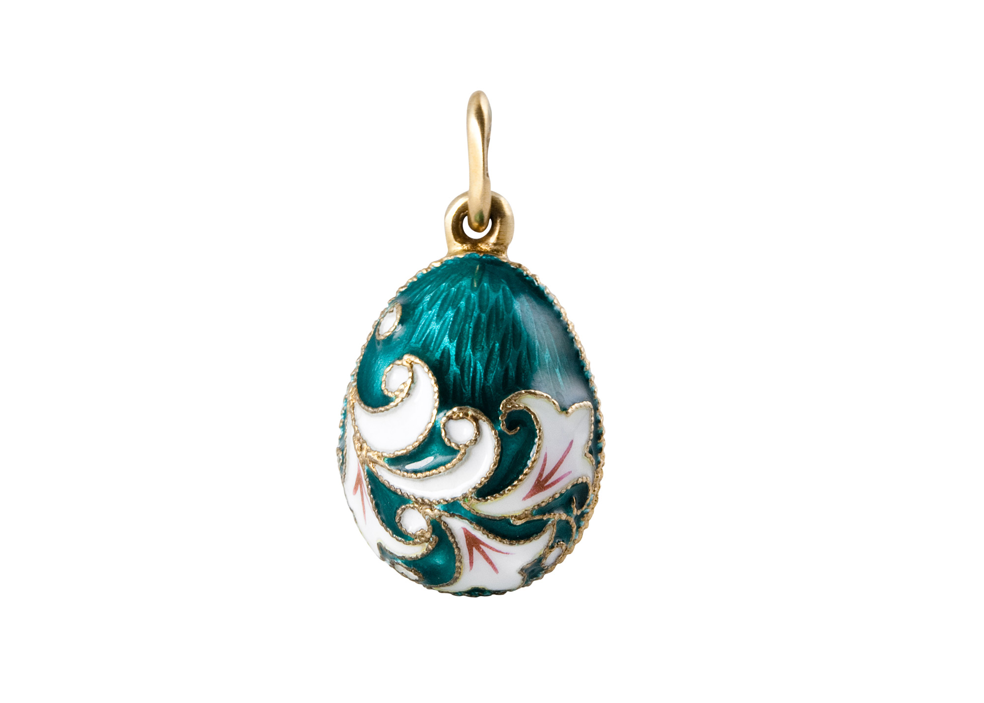 Buy Faberge-Style Egg Pendant "White Lilies" at GoldenCockerel.com