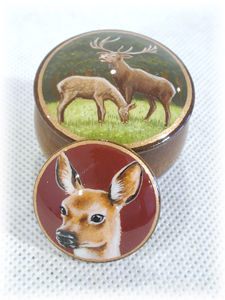 Buy Animalistic Boxed Button at GoldenCockerel.com