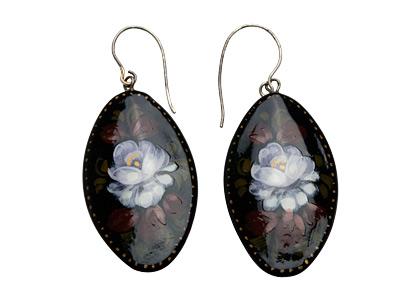 Buy Zhostovo Floral Earrings at GoldenCockerel.com