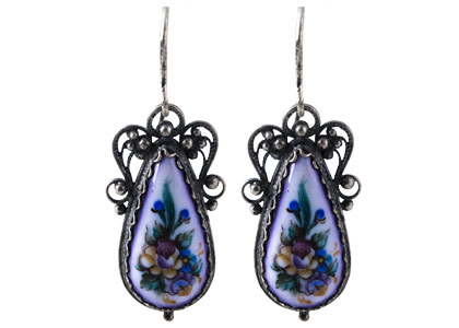 Buy Finift Nocturne Earrings + Pendant Set at GoldenCockerel.com