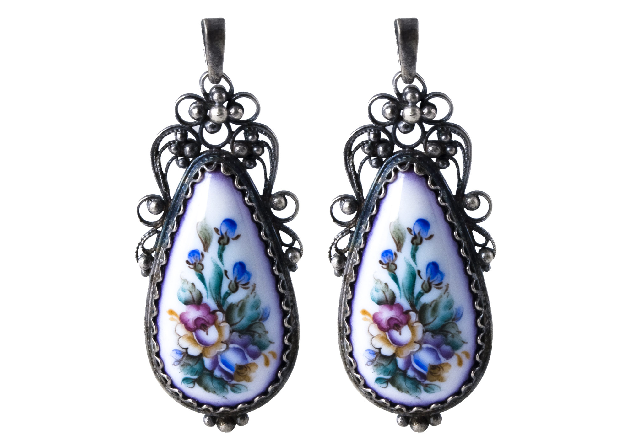 Buy Finift Nocturne Earrings + Pendant Set at GoldenCockerel.com