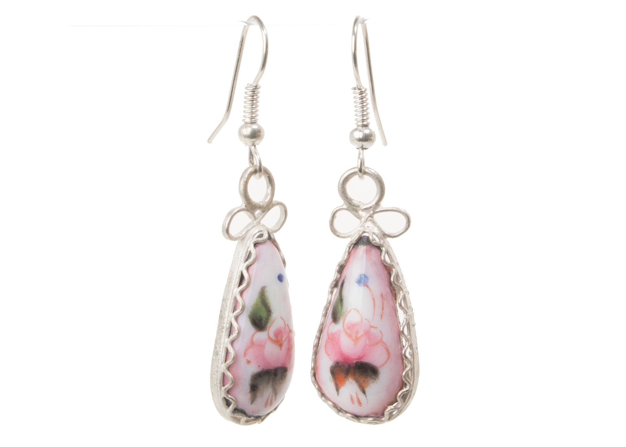 Buy Finift Pink Nadezhda Earrings at GoldenCockerel.com