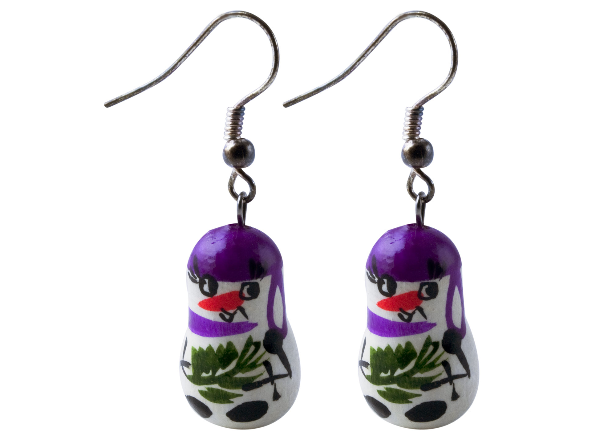 Buy Snow Man Earrings .4"x.7" at GoldenCockerel.com