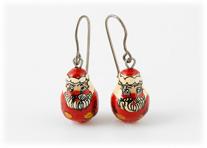 Buy Small Father Frost Earrings .3"x.6" at GoldenCockerel.com
