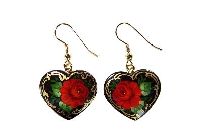 Buy Bouquet Heart Earrings at GoldenCockerel.com