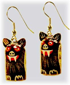 Buy Bat Novelty Earrrings .5"x.8" at GoldenCockerel.com