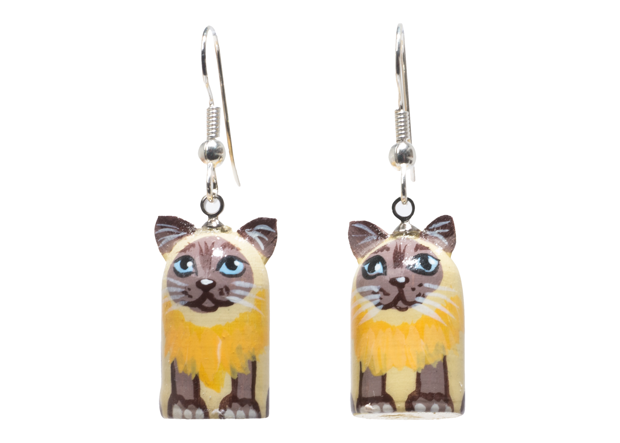 Buy Realistic Cat Novelty Earrings .5"x.8" at GoldenCockerel.com