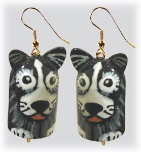 Buy Dog Novelty Earrings .5"x.8" at GoldenCockerel.com