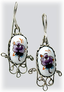 Buy Lace Finift Earrings - Assorted Colors at GoldenCockerel.com