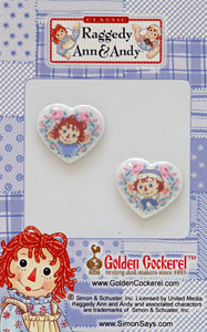 Buy RAGGEDY ANN & ANDY Earrings-POSTS at GoldenCockerel.com